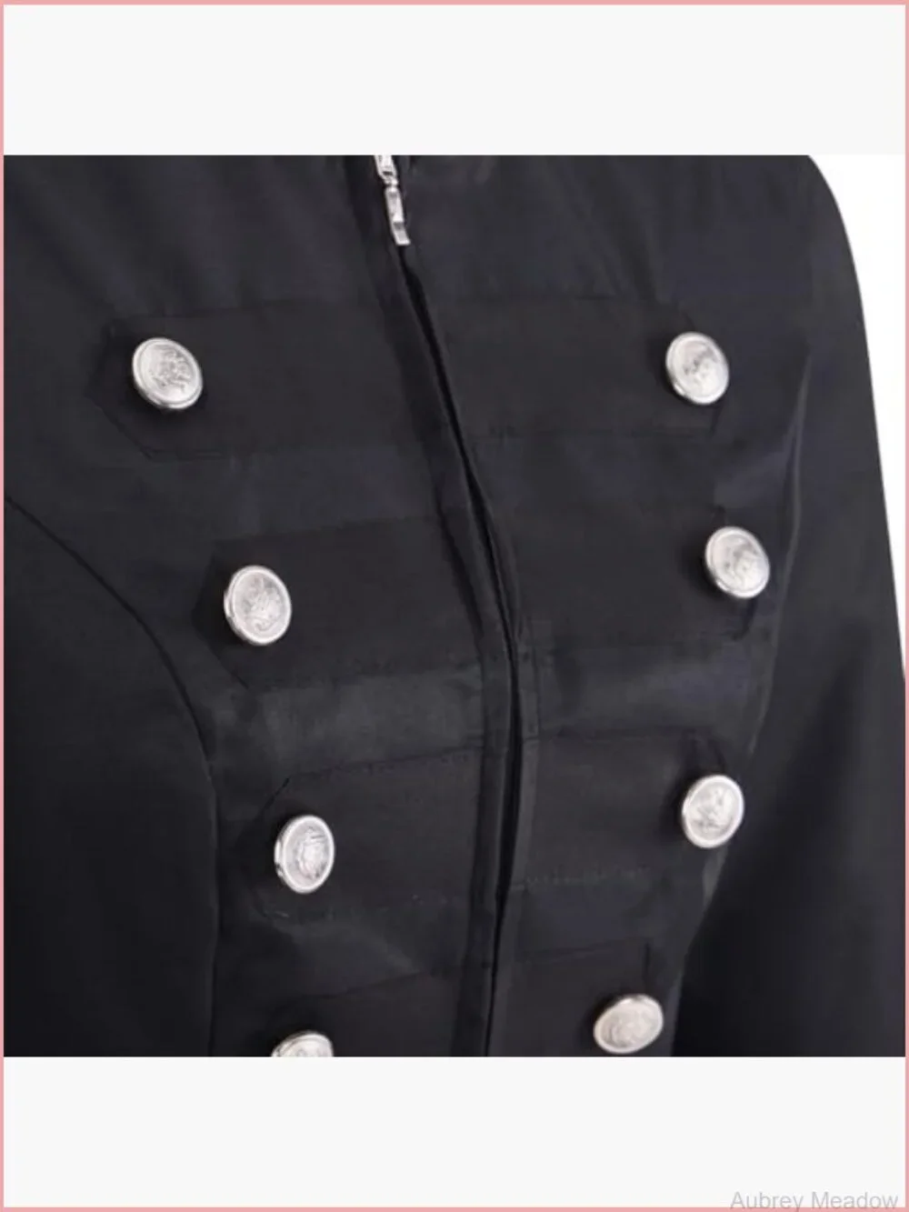 Double Breasted Steampunk Ringmaster Jacket Military Blazer Zip Up Vintage